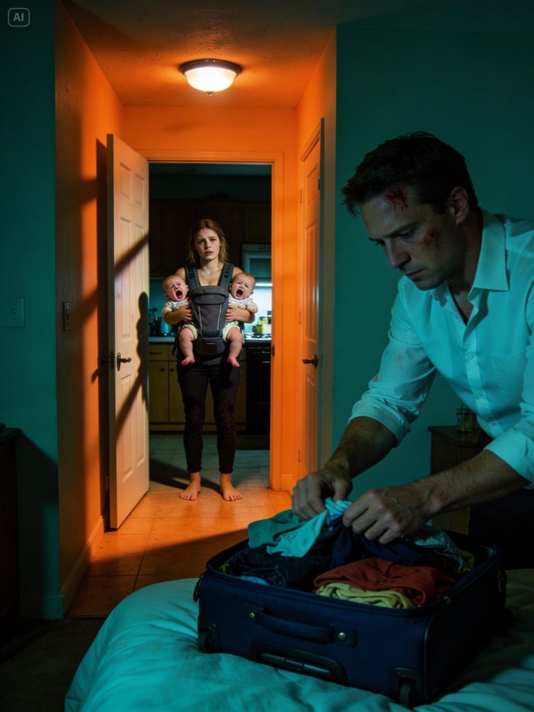 No, no, this can’t be happening. That’s what David said later in court in front of a room full of strangers, his voice shaking like he didn’t recognize the life he’d built collapsing right in front of him. But that’s not where this started. It started in my kitchen at 2:47 in the morning with two screaming newborns and a husband who couldn’t stand the sound of his own daughters.