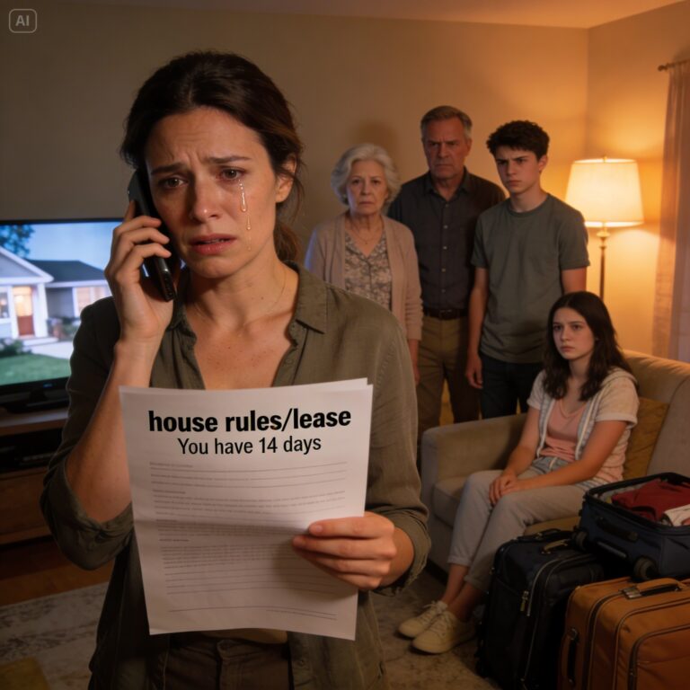 My husband's family came to live with us without telling us first. They said they won't pay rent or help with chores. I just said, ""Okay, no problem! Lol."" See what happens next.  I opened my front door after work and nearly tripped over a suitcase.  Not my suitcase. Three huge ones—plus a stack of plastic storage bins and a folded air mattress—lined up in my entryway like a mini airport terminal.  From my living room, I heard voices I recognized instantly: my husband’s family.  My name is Jenna Miles. My husband, Caleb, and I had been married four years, and we’d worked hard to afford a small three-bedroom house. It wasn’t a mansion, but it was ours—our quiet evenings, our clean kitchen, our routines. We both worked full-time, and we split bills in a way that felt fair.  Or at least… I thought it did.  Caleb walked out of the kitchen looking guilty. Behind him, his mom Darla sat on my couch like it was her permanent throne. His younger sister Tasha was already charging her phone in the wall outlet like she’d lived here for months. And his stepdad Rick had the TV volume up loud like he owned the remote.  I blinked. “What is happening?”  Darla smiled sweetly. “Surprise! We’re staying here for a while.”  I looked at Caleb. “Since when?”  He rubbed the back of his neck. “Just… temporary.”  “How temporary?” I asked.  Darla waved a hand. “Don’t stress, Jenna. We had to leave our place. It’s complicated.”  Tasha snorted. “And before you start, we’re not paying rent. Family doesn’t charge family.”  Rick added, without even looking away from the TV, “And don’t expect us to do chores either. We’re guests.”  I waited for Caleb to say something. Anything. To tell them this was a conversation, not an invasion.  But he stayed silent.  My chest tightened, and I felt that familiar burn behind my eyes—the one that comes when someone is trying to force you to accept disrespect by acting like it’s normal.  Then, surprisingly, something else happened.  I smiled.  Not a fake smile. A calm one. The kind that makes people pause because they can’t tell if you’re about to cry or explode.  “Okay,” I said lightly. “No problem! Lol.”  Darla’s face brightened instantly, like she’d won. Tasha smirked. Rick turned the TV up.  Caleb exhaled, relieved. “See? Jenna’s cool.”  I kept smiling. “Totally. You guys make yourselves comfortable.”  Then I walked into the kitchen, grabbed my phone, and quietly started typing.  Because if they wanted to live in my home without permission, without rent, without lifting a finger…  I was about to give them exactly what they asked for.  Just not the way they expected.  That night, while they laughed in my living room, I sent one message to Caleb—short, polite, and deadly calm:  “If they’re guests, then they leave in 14 days. If they’re tenants, they sign a lease tomorrow and pay. Your choice. Goodnight.”  Caleb read it, went pale, and rushed into the bedroom. “Jenna,” he hissed, “what are you doing?”  I looked up from my pillow and said, still smiling, “Being cool.”  Then my phone buzzed with a new text—from Darla’s number.  “By the way, we’re taking the master bedroom. You two can use the smaller room.”  And that’s when I sat up, laughter gone.  Because now they weren’t just staying.  They were trying to take my house....Full story below 👇👇