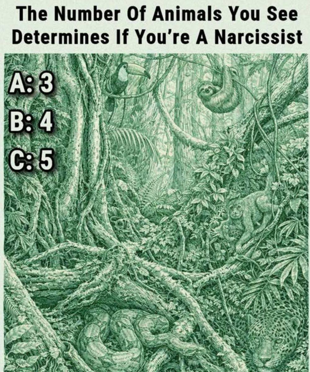 Il numero di animali che vedi determina se sei un narcisista