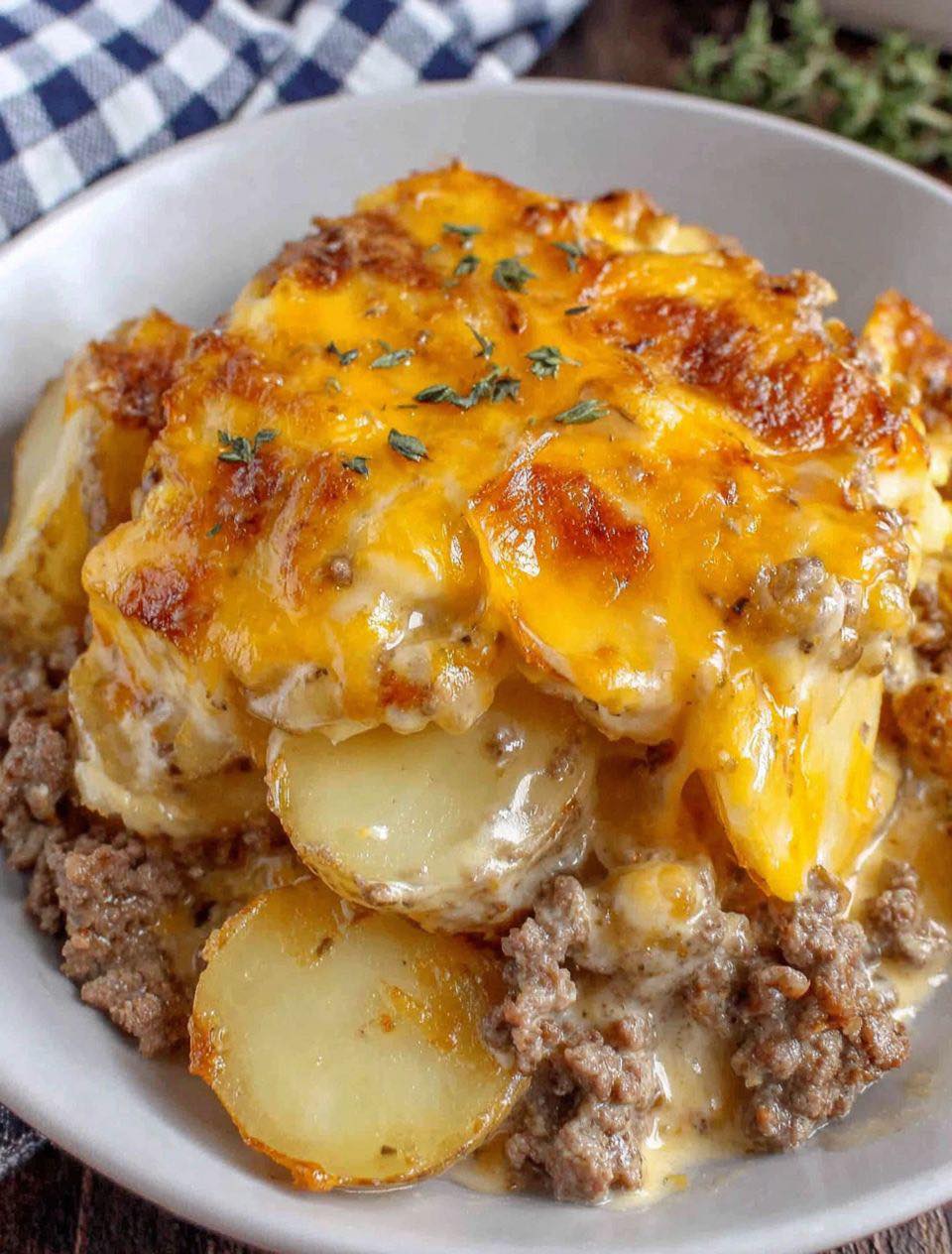Cheesy Hamburger Potato Casserole